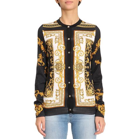 cardigan versace donna|versace crew neck sweater.